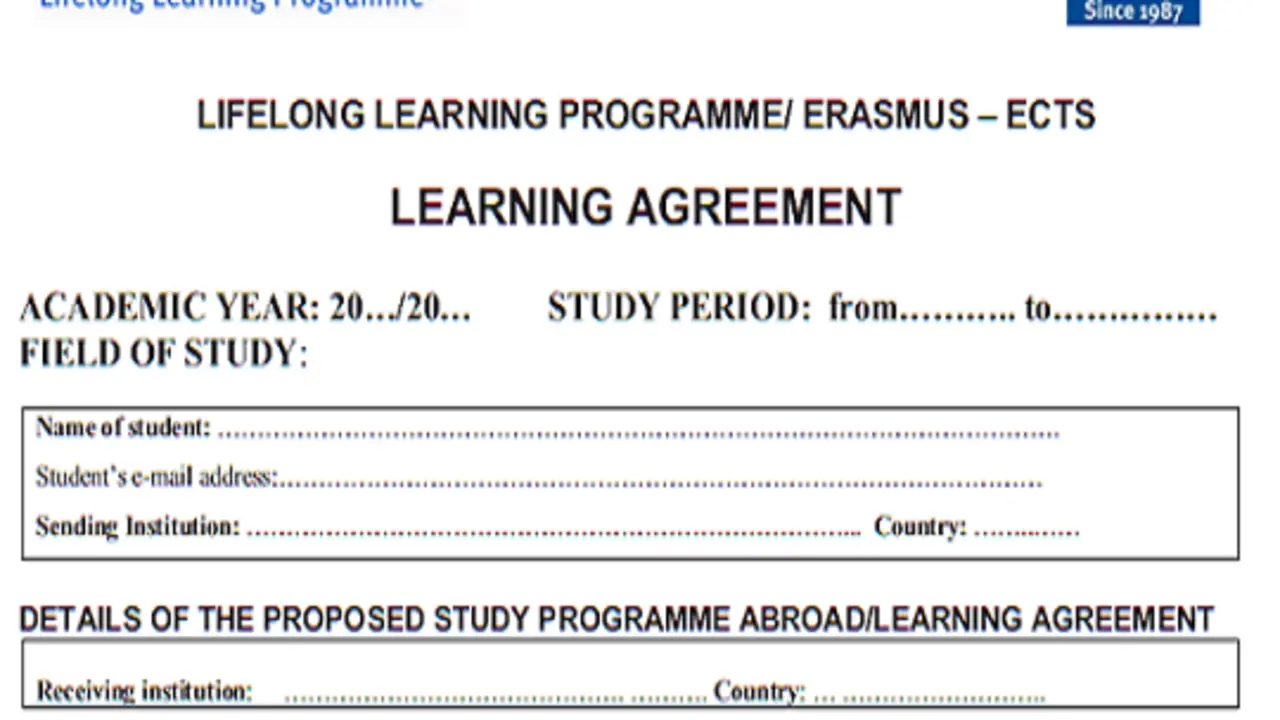 Acuerdo acad&eacute;mico para el programa ERASMUS