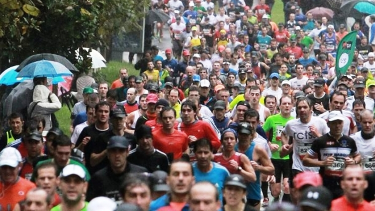 Carrera popular de Behobia-San Sebasti&aacute;n, el pasado domingo.