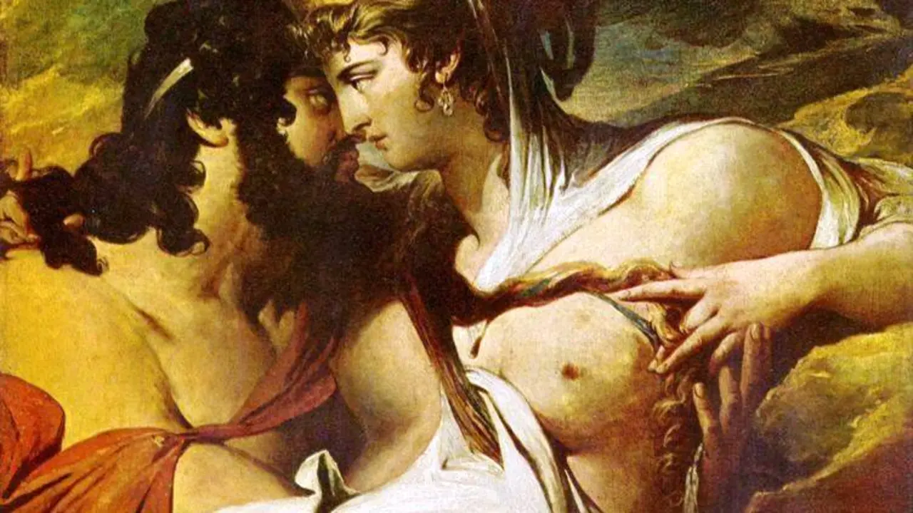 Hera seduce a Zeus en el Monte Ida. James Barry