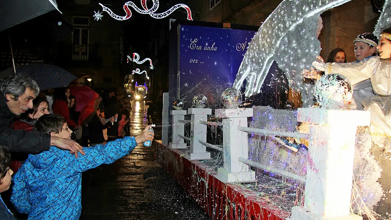 Cabalgata de los Reyes Magos en Santiago de Compostela.
