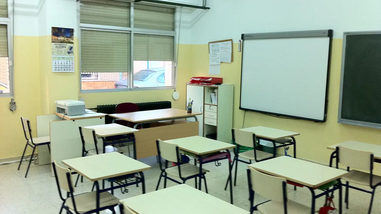 Aula sin alumnos. / Mundiario