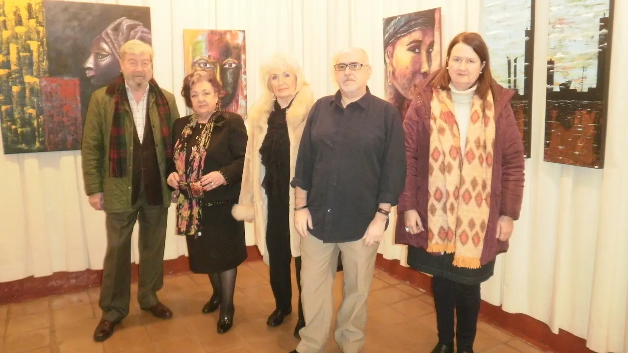 Zelada con otros artistas.