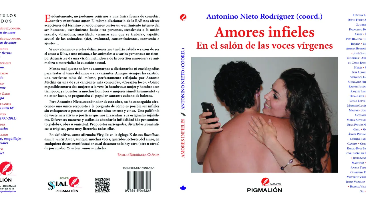Cubierta del libro "Amores Infieles"
