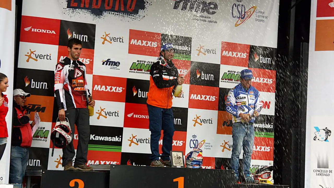 Podium del campeonato de Espa&ntilde;a de enduro. / Luis Polo