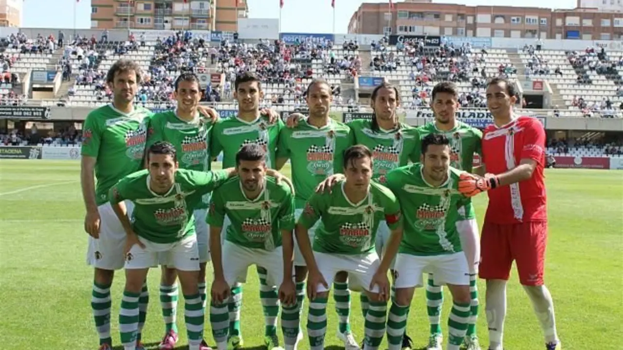 Once del Cacere&ntilde;o en un partido de la pasada campa&ntilde;a.