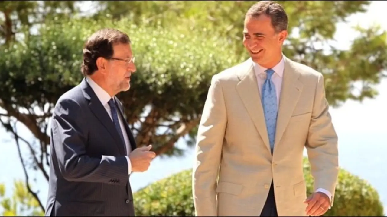 Mariano Rajoy y Felipe VI en Palma de Mallorca.