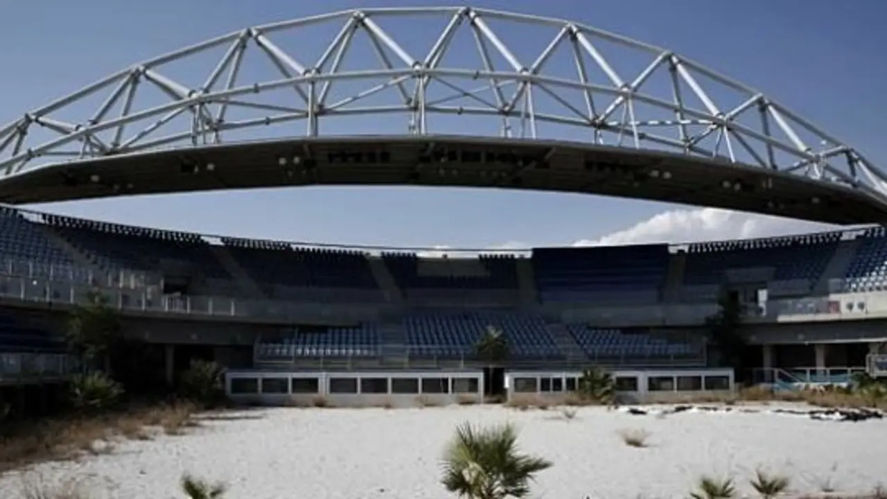 Estado actual del estadio de voley-playa en Atenas 2004