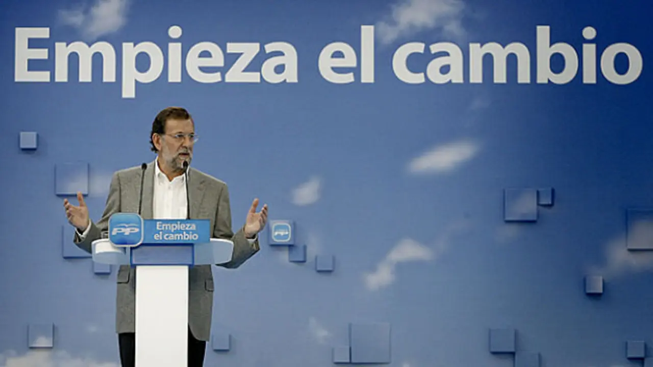 Mariano Rajoy en la campa&ntilde;a electoral de 2011