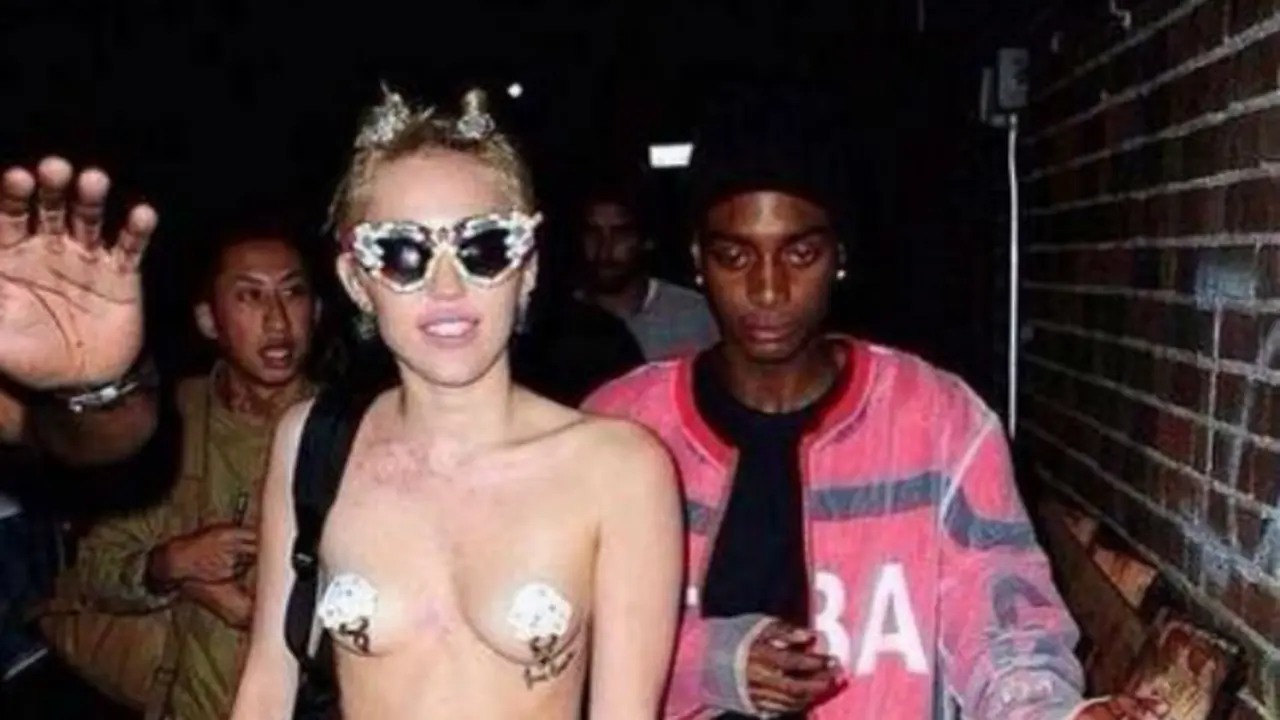 Miley Cyrus en la semana de la moda de Nueva York.