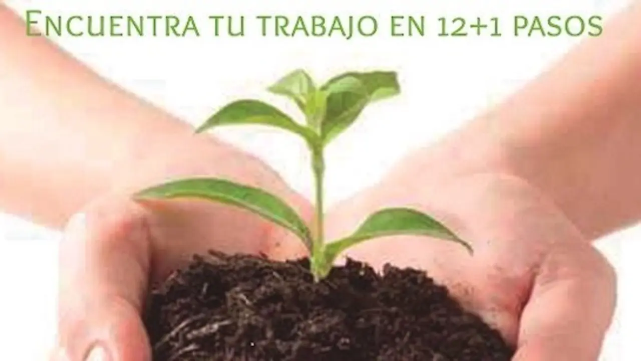 Detalle portada libro &lsquo;Encuentra tu trabajo en 12+1 pasos. Siente tu vocaci&oacute;n, crea tu proyecto&lsquo;