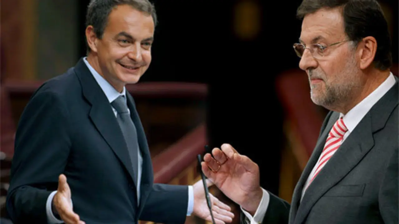 Zapatero y Rajoy. / RTVE