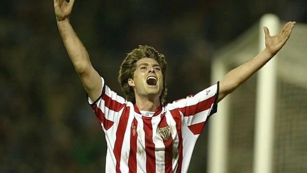 Guerrero celebra uno de sus 116 tantos como profesional en el Athletic.