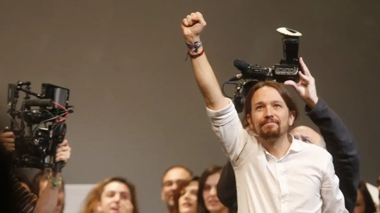 Pablo Iglesias, tras su proclamaci&oacute;n como l&iacute;der de Podemos. / Agust&iacute;n Catal&aacute;n en El Peri&oacute;dico de Catalunya