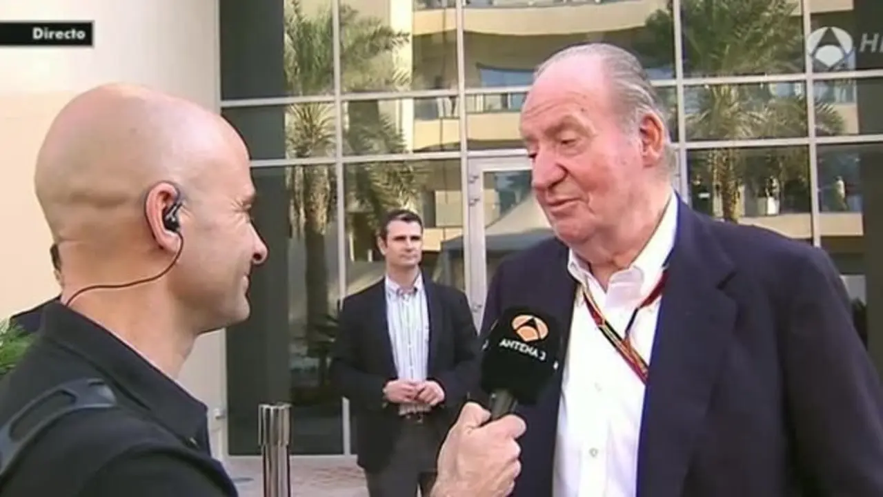 El Rey Juan Carlos I en la entrevista durante el previo/ Mundiario