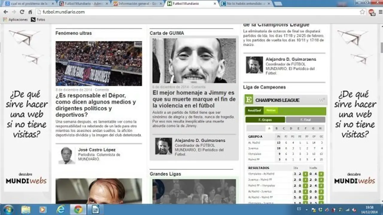 Captura de pantalla F&Uacute;TBOL MUNDIAIRO