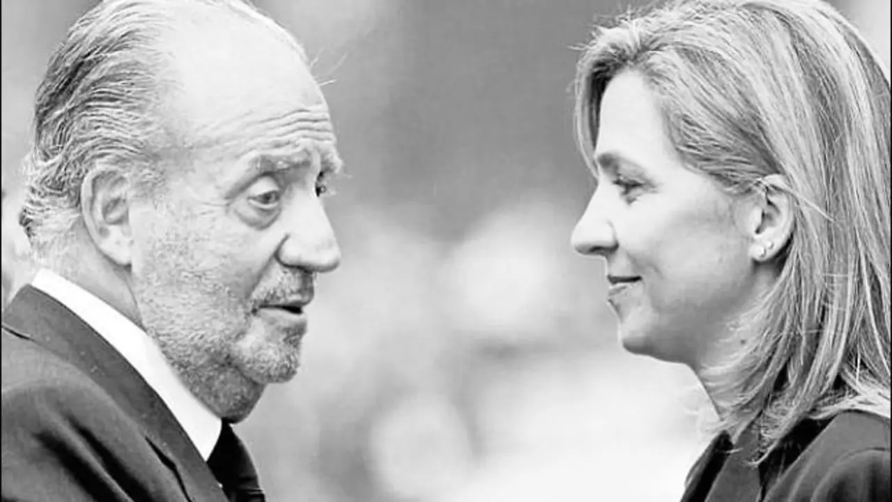El rey Juan Carlos I y la infanta Cristina