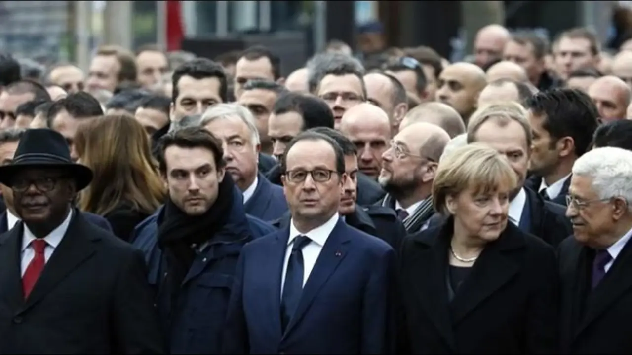 Manifestaci&oacute;n en Par&iacute;s contra el terrorismo.