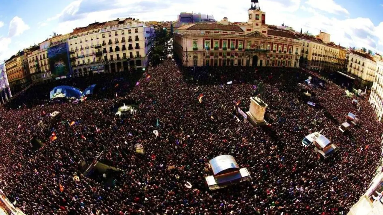 Manifestaci&oacute;n de Podemos en Madrid. / Facebook
