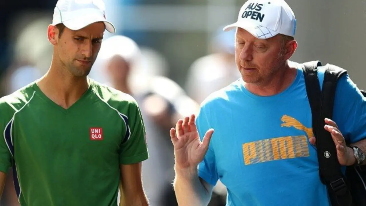 Novak Djokovic y Boris Becker.