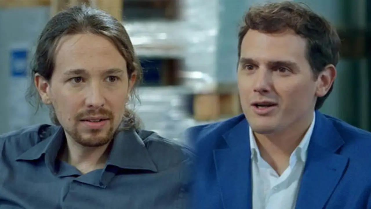 Pablo Iglesias y Albert Rivera. / Cuatro