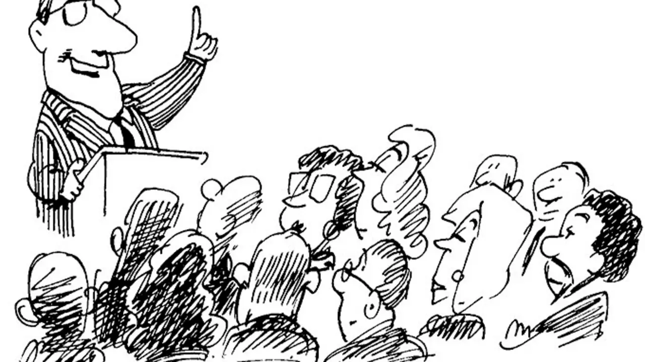 Caricatura de un pol&iacute;tico. / verdadyvida.org