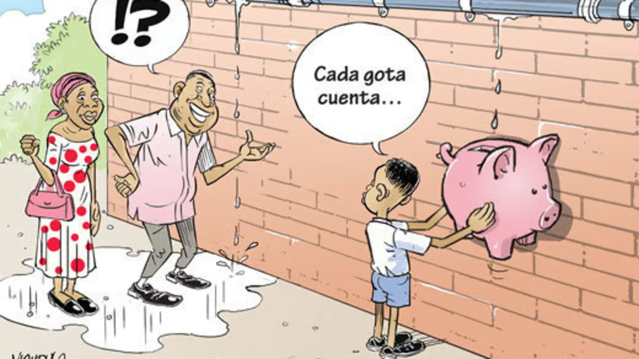 Vi&ntilde;eta sobre el agua.