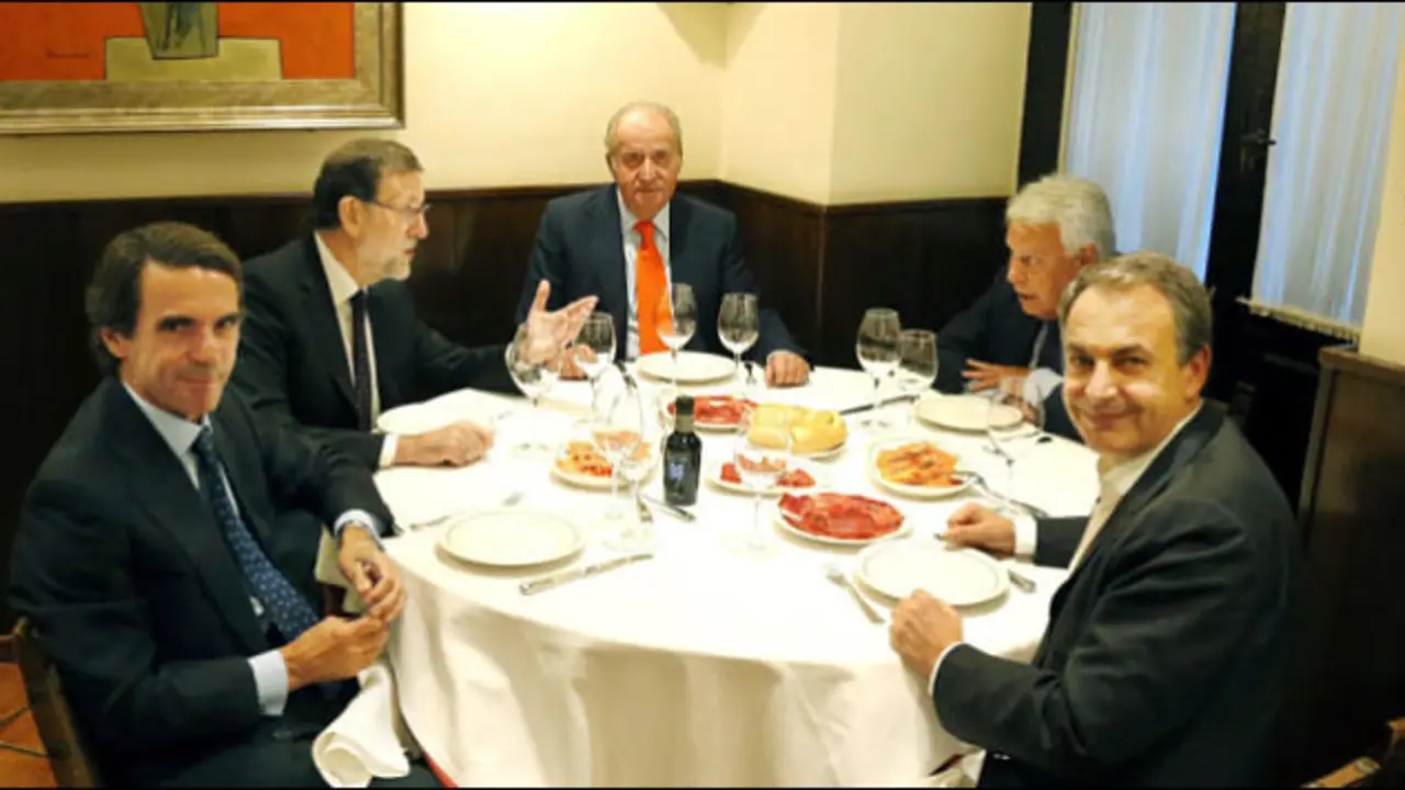 Aznar, Rajoy, Juan Carlos I, Felipe Gonz&aacute;lez y Zapatero.