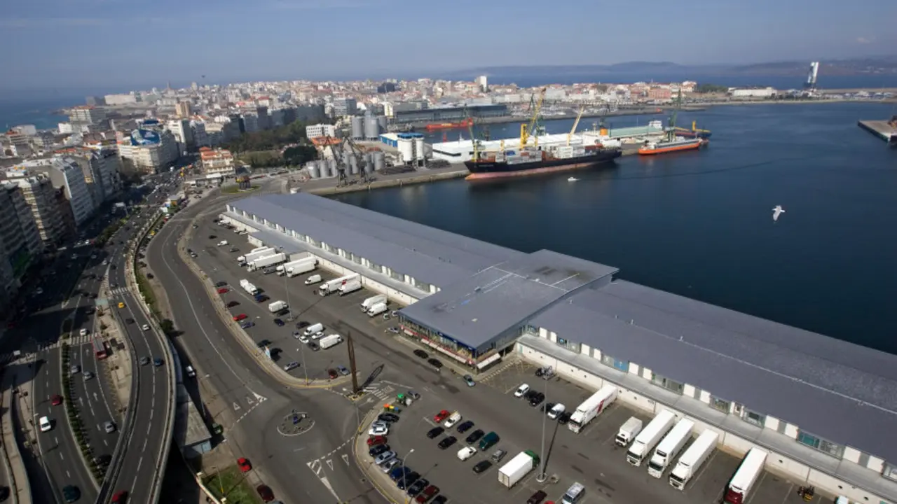 Lonja de pescado en el puerto de A Coru&ntilde;a. / puertocoruna.com