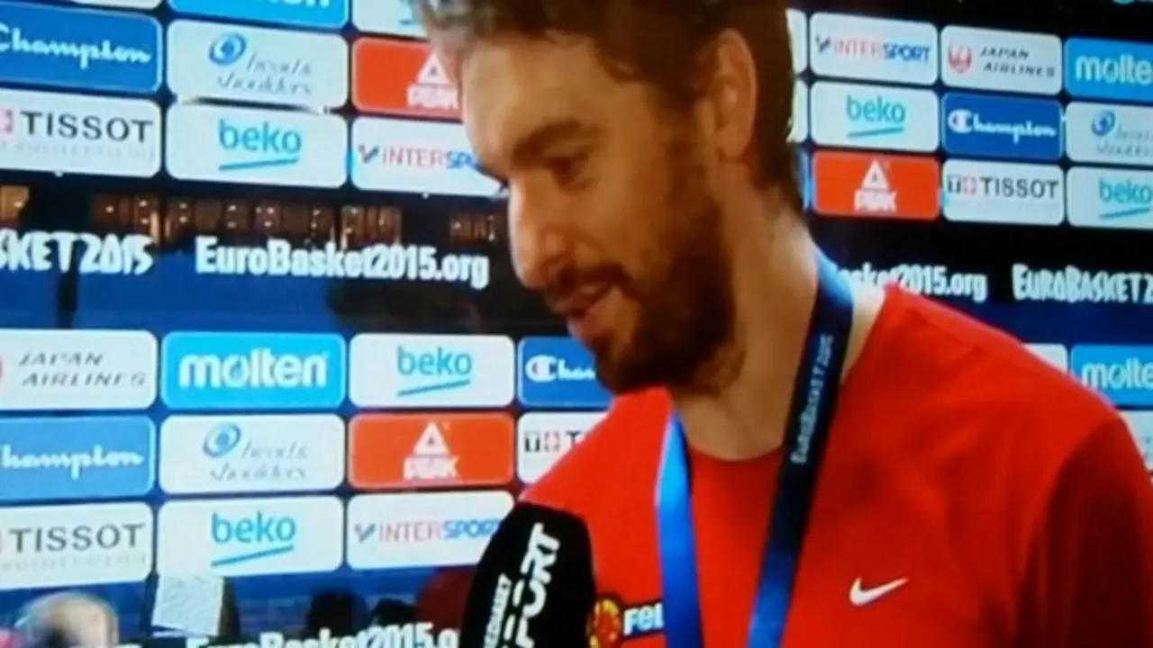 Pau Gasol, MVP del Eurobasket. / Captura de televisi&oacute;n