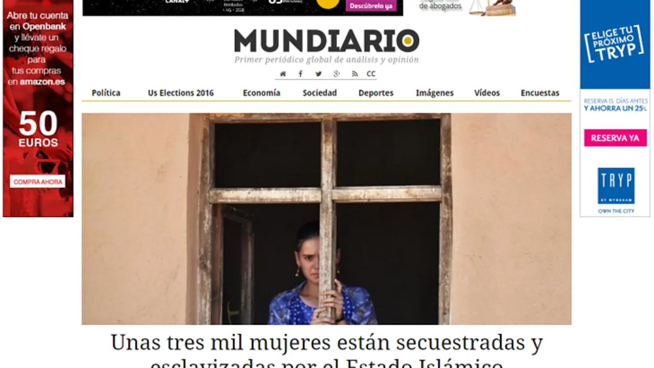 La home de MUNDIARIO tras el redise&ntilde;o de 2015.