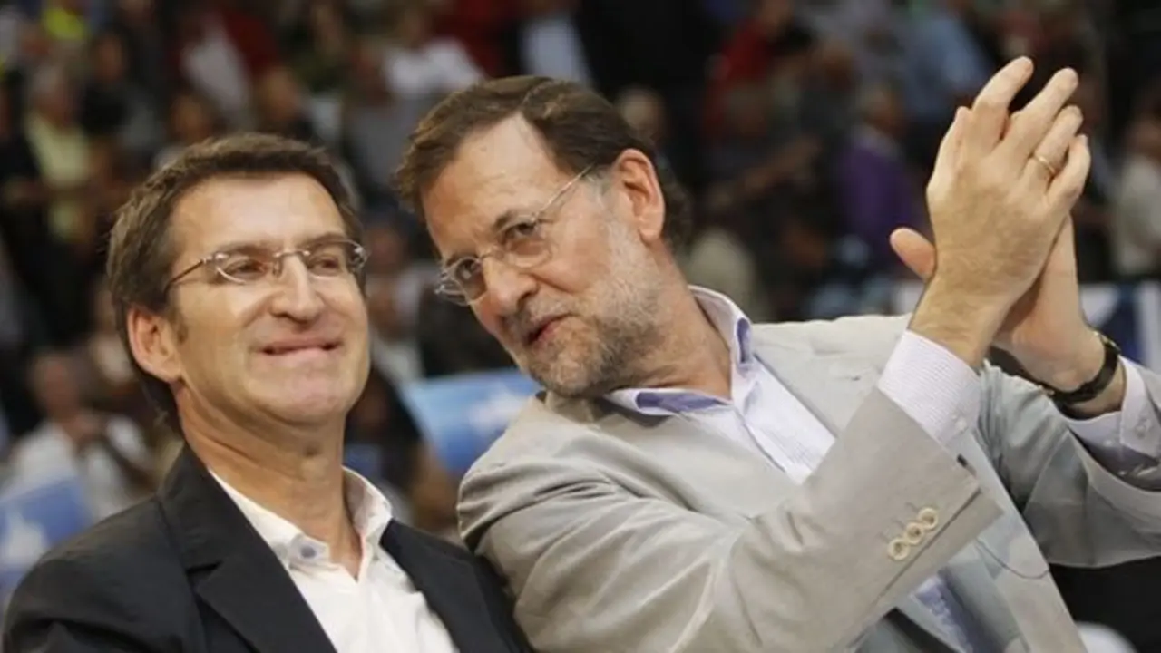 Alberto N&uacute;&ntilde;ez Feij&oacute;o y Mariano Rajoy./ RRSS