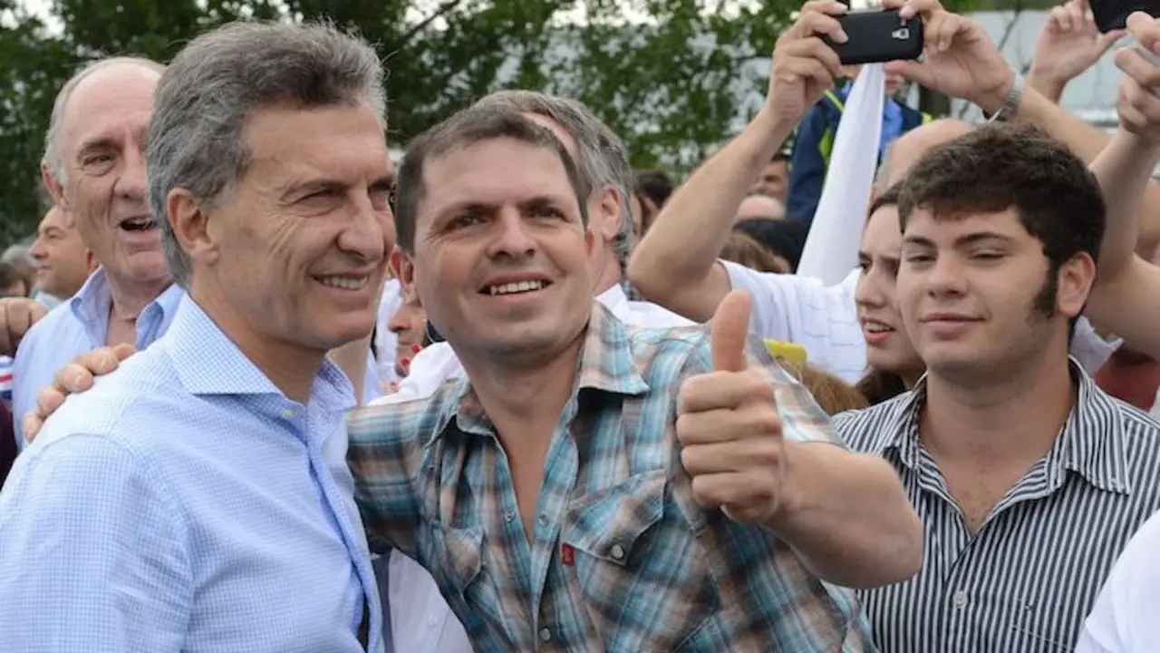 Mauricio Macri con agricultores en Pergamino, Argentina. / prensa.argentina.ar