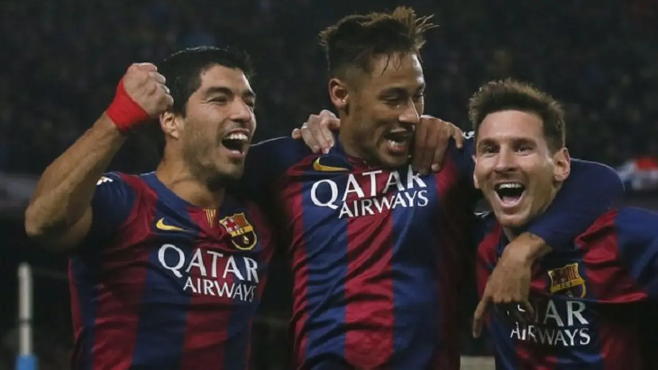 Luis Su&aacute;rez, Neymar y Messi. / cuatro.com