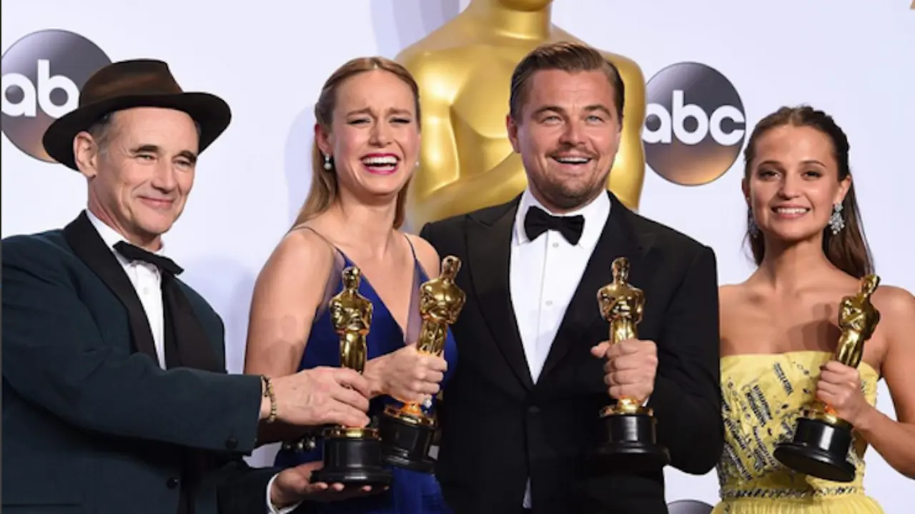 Marck Rylance, Brie Larson, Leonardo DiCaprio, Alicia Vikander.