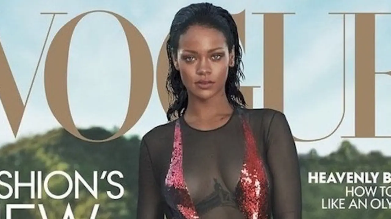 Rihanna en la portada de Vogue USA del mes de abril 2016.