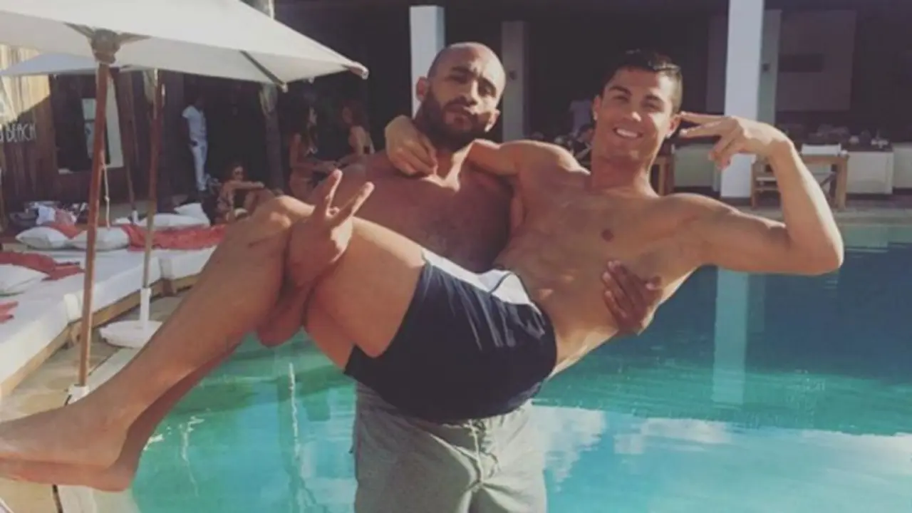 Cristiano Ronaldo y Badr Hari, algo m&aacute;s que amigos.