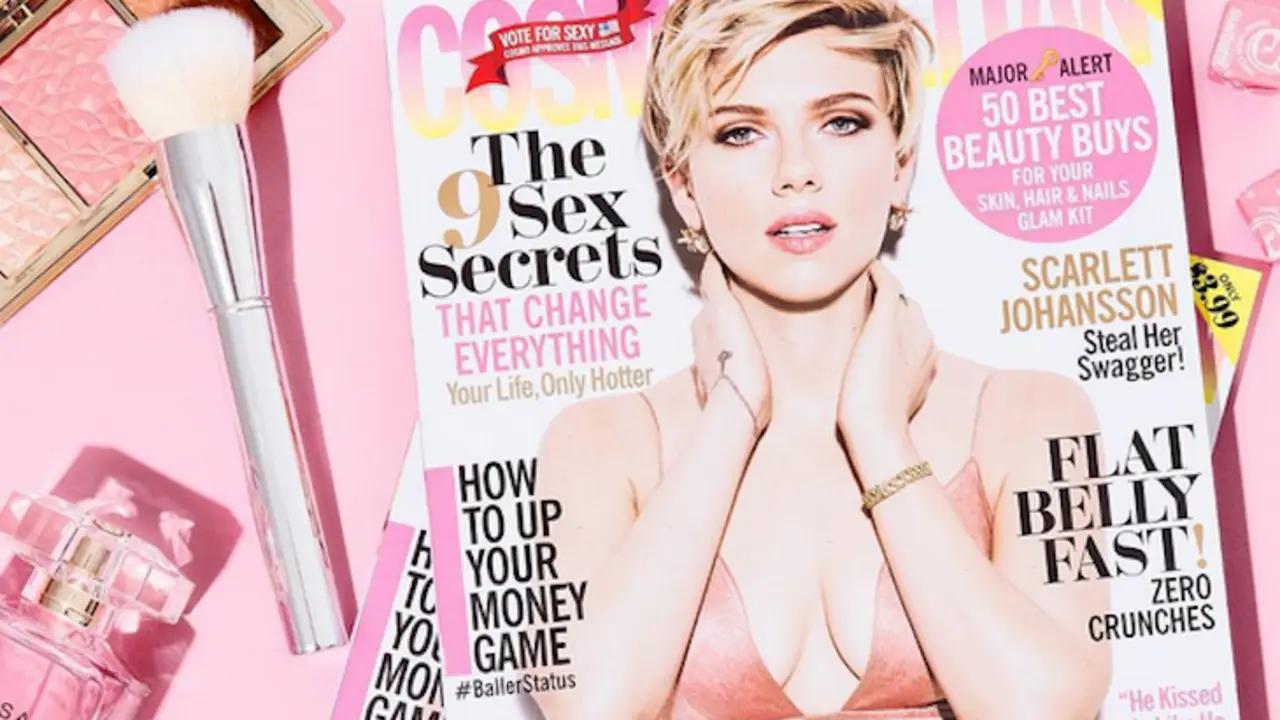 Scarlett Johansson en la portada de Cosmopolitan.