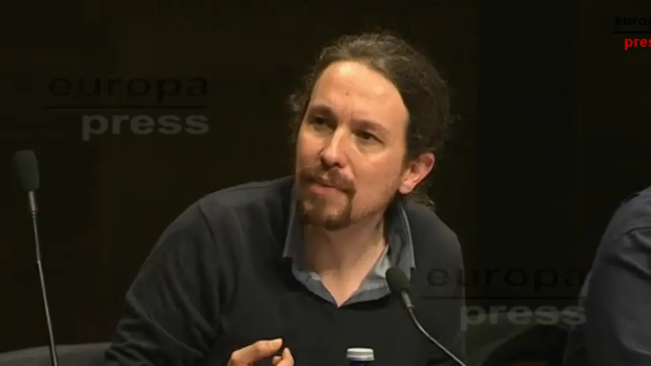 Pablo Iglesias en la Universidad Complutense de Madrid. / EP