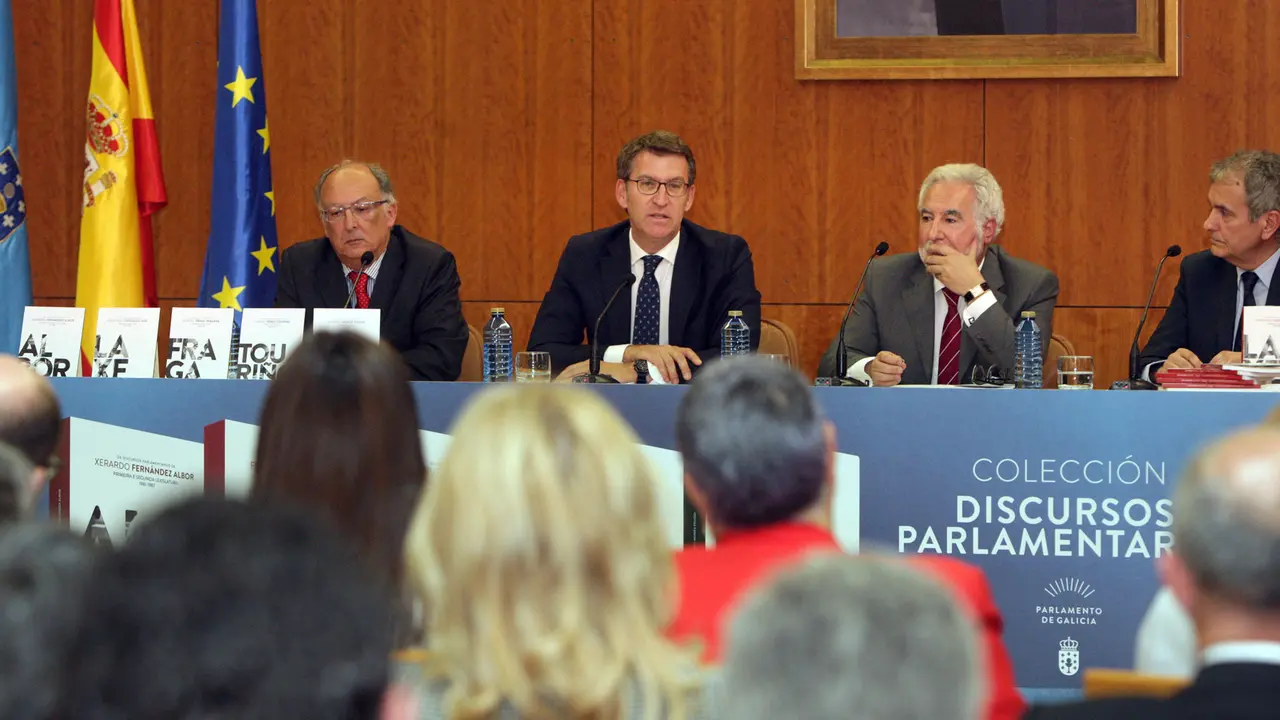 Fernando Gonz&aacute;lez Laxe, Alberto N&uacute;&ntilde;ez Feij&oacute;o, Miguel Santalices y Jos&eacute; Luis G&oacute;mez. / Xunta de Galicia