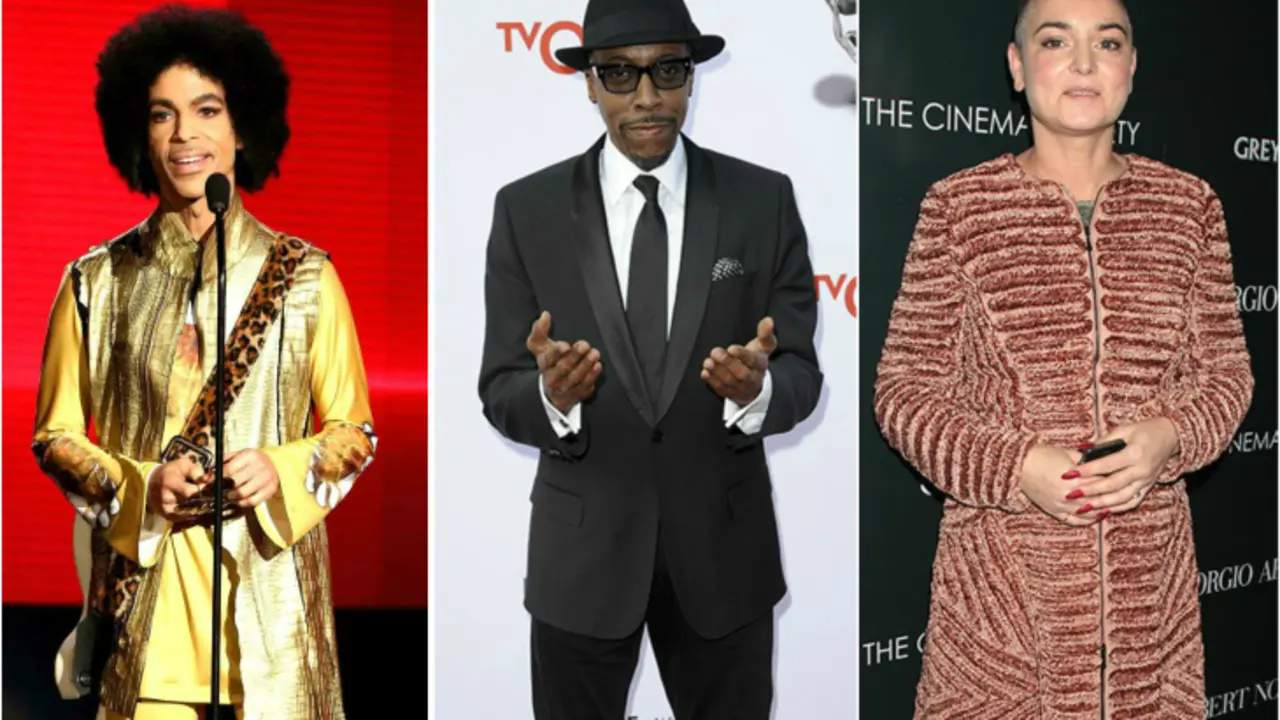 Prince, Arsenio Hall y Sinead O'Connor. / pmchollwoodlife.com y fashionweekmagazine.com