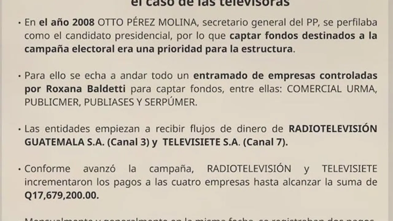 Guatemala, financiamiento electoral ilícito.