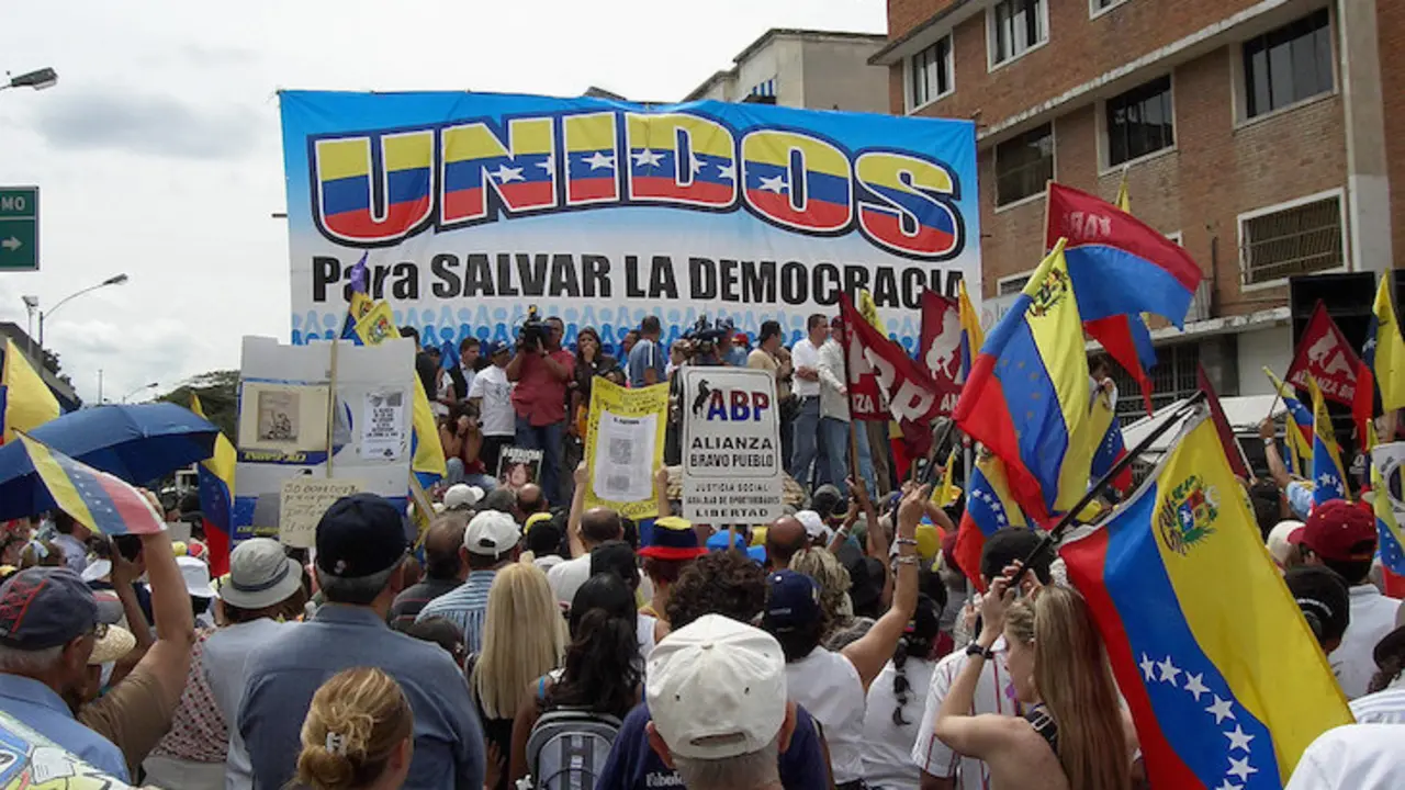 Simpatizantes de la oposición en Venezuela.