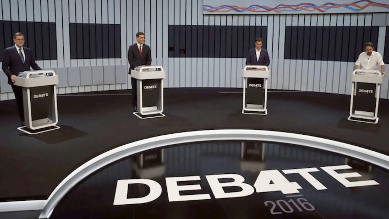 Un momento del debate electoral a 4 en España. / RTVE