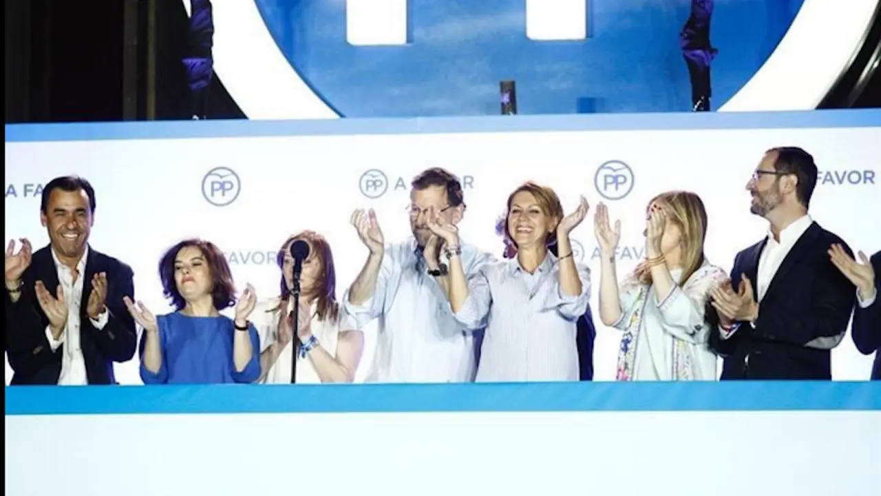 Dirigentes del PP celebrando el 26J. / @cifupresidenta