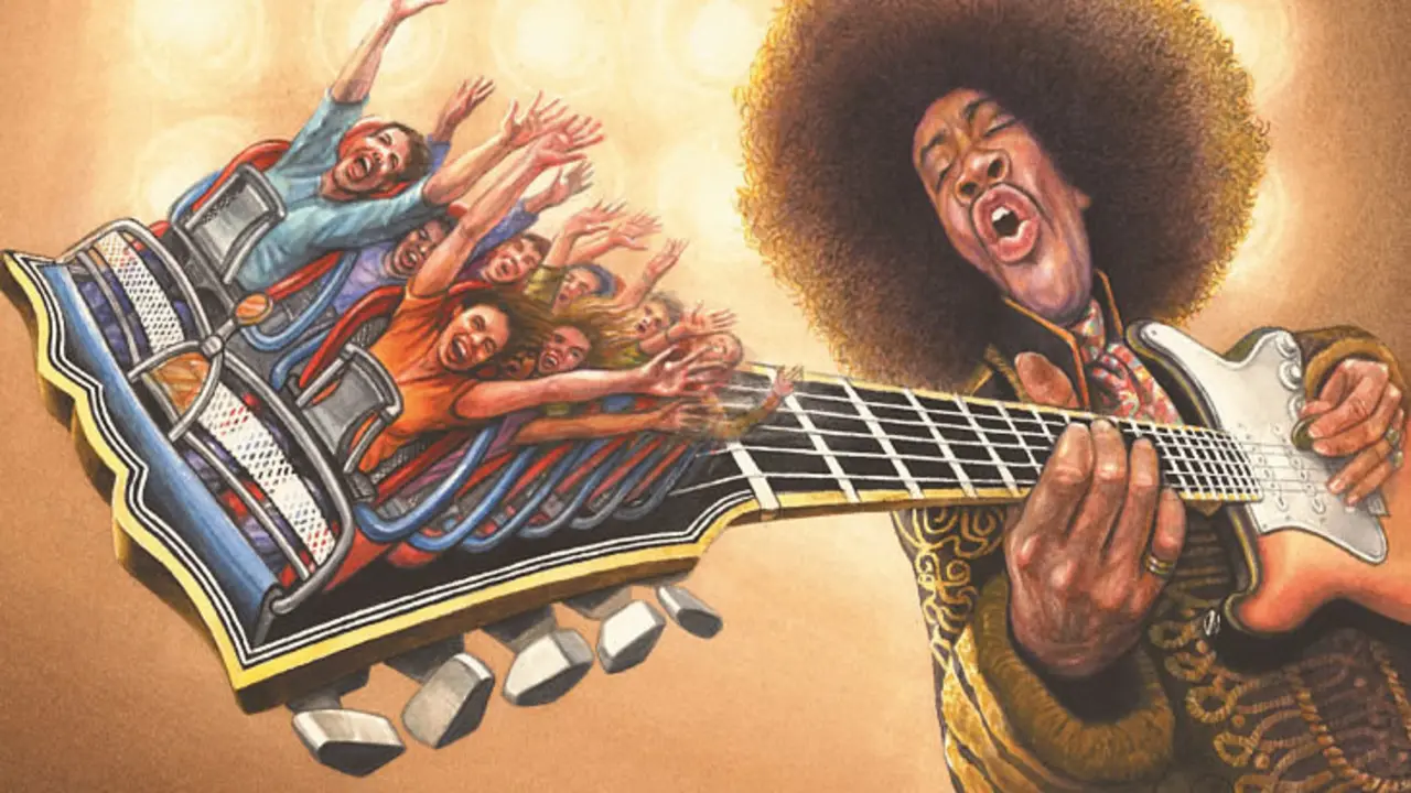 Jimi Hendrix,  Gran Premio / Krzysztof Grzondziel, Polonia,  Segundo Concurso Internacional de Humor Gr&aacute;fico MIKS 2016