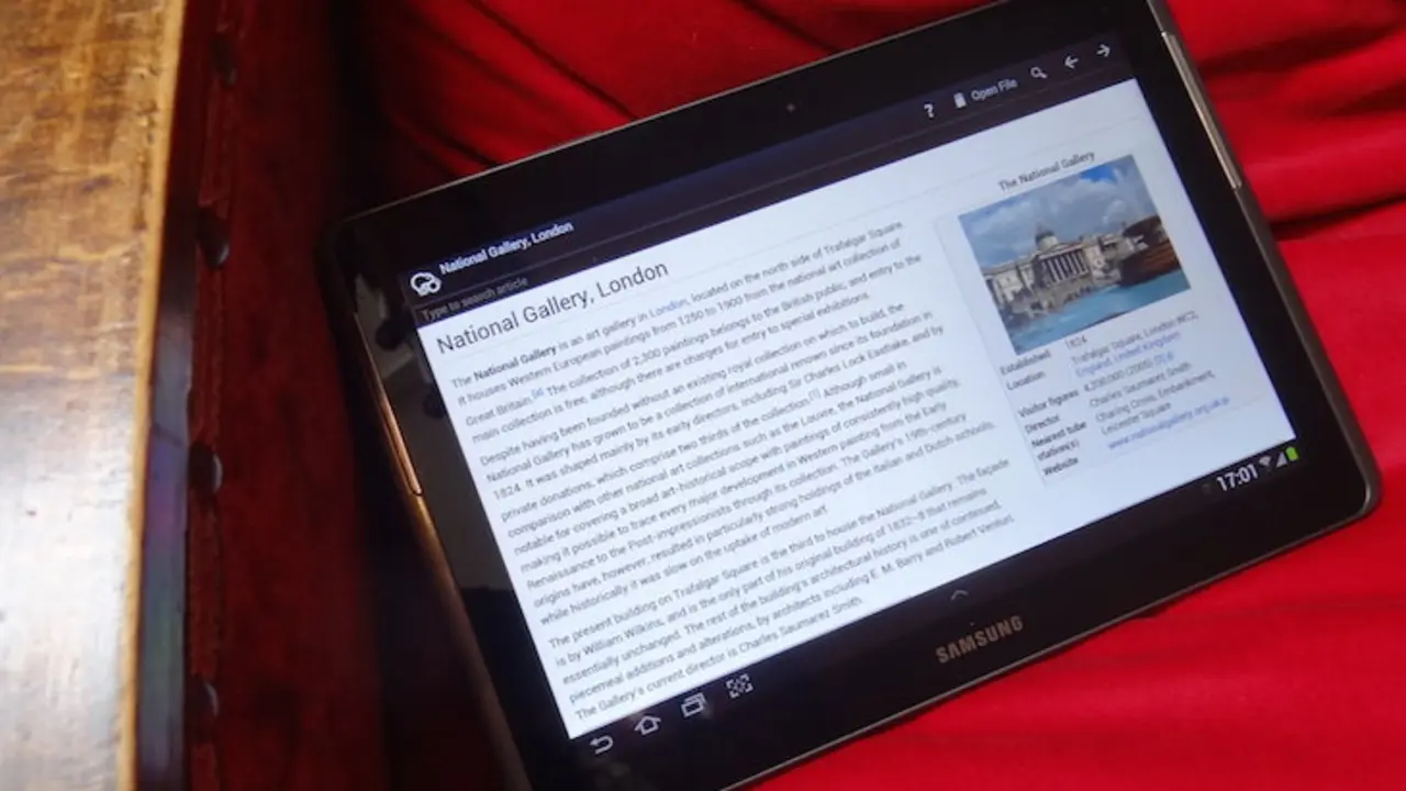 Aplicación de Wikpedia para Android.