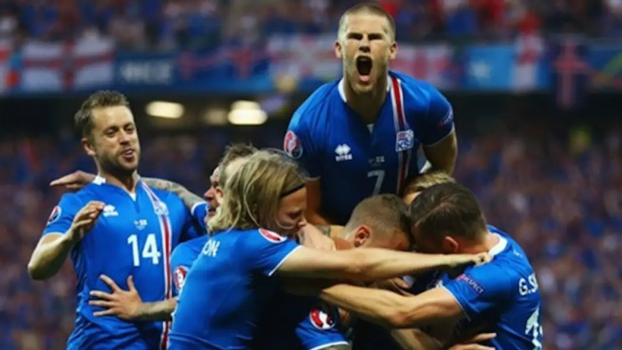 Islandia celebra un gol durante la Euro 2016. / goal.com