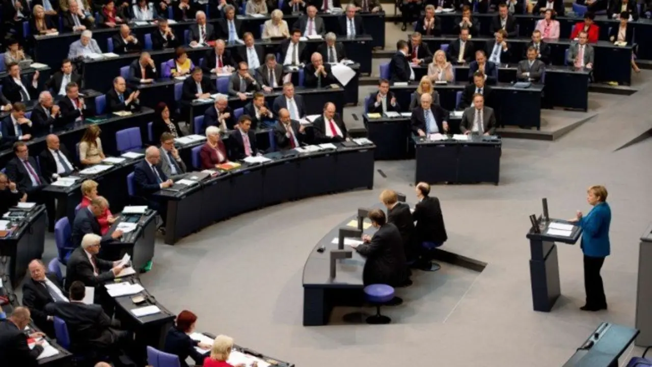 Angela Merkel ante el Bundestag. republica.com
