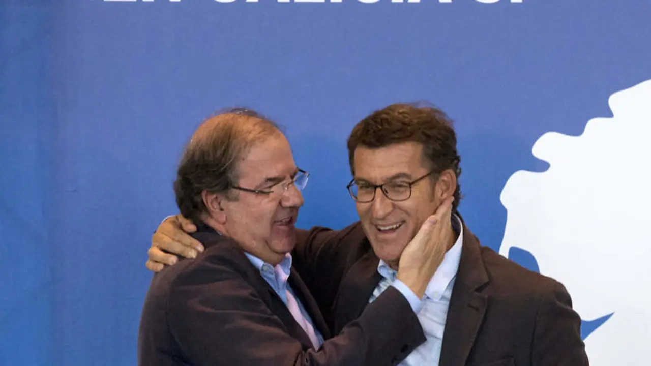 Juan Vicente Herrera y Alberto N&uacute;&ntilde;ez Feij&oacute;o. / diariodeleon.es