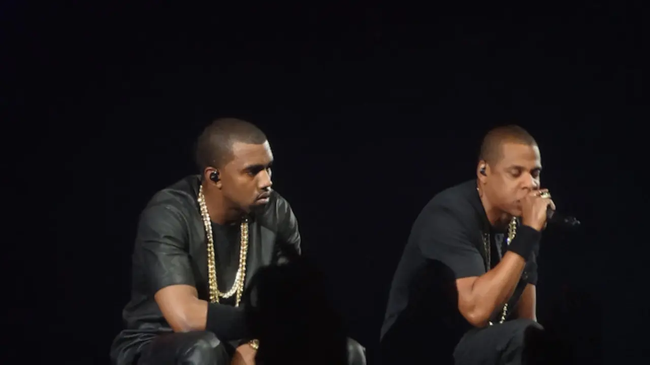 Kanye West y Jay Z durante un concierto.